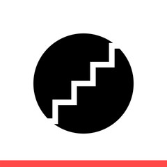 Stairs icon vector