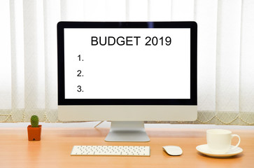 ฺBUDGET 2018 Business Concept