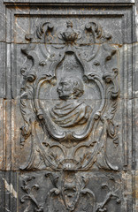 Escultura en la Catedral de Murcia, España 
