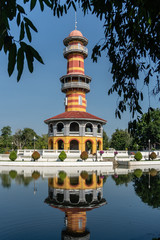 Fototapeta na wymiar Withun Thasana Tower of Bang Pa-in Royal Palace