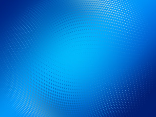 Abstract Curved particle blue background