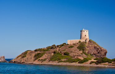 Fototapeta na wymiar Insel mit Turm