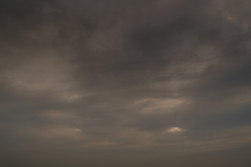 Cloudy sunset sky background