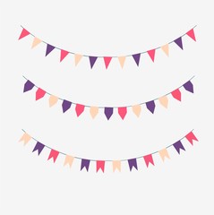 set of colored flags