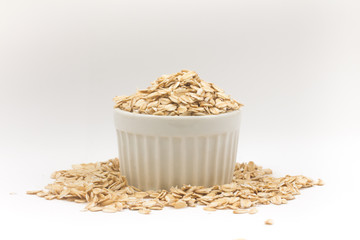 Oat flakes in a bowl