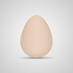 Vector single realistic animal egg. Vector illustration.