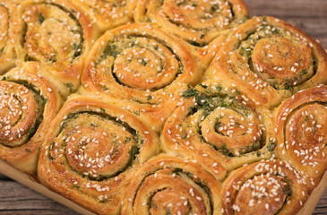 Ukrainian baked pampushkas