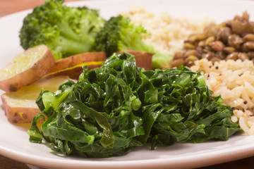 Couve mineira in a brazilian meal