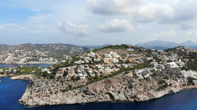 Aerial View, Flight over cala LLamp , Urbanitzaci&oacute;n D&lsquo;Andratx, Area Andratx, Mallorca