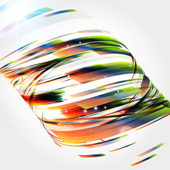 Abstract background- colored twisted round shape. Computer generated 3d illustration.