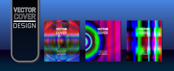 Vector illustration. A set of folders. Colored folders. Paper. Office Identity. Fantastic background.