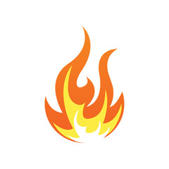 fire logo icon design template vector