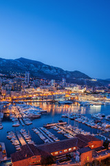 Port of Monaco in the Evening