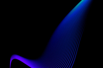 computer generated colorfull lines on black background
