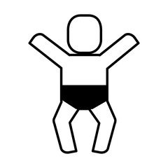 cute baby figure silhouette