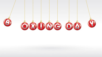 Boxing day vector illustration.Typography combined in a shape of christmas ball