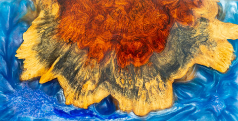 casting epoxy resin Stabilizing burl wood abstract background