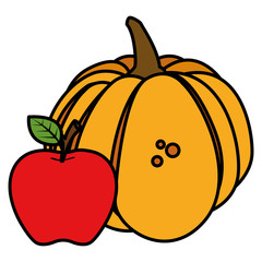 Pumpkin vegetable design