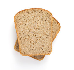 sliced bread isolated on white