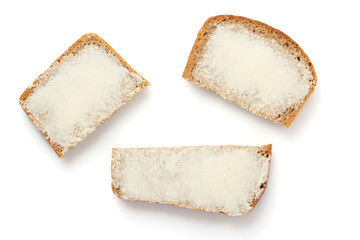 sliced bread isolated on white