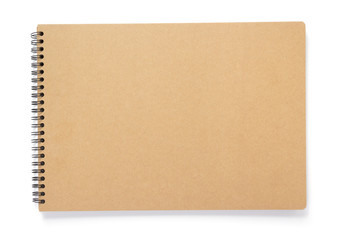 notebook with empty pages isolated at white