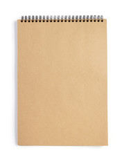 notebook with empty pages isolated at white