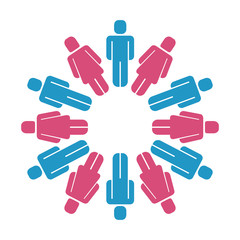 group of people silhouette figure