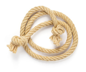 ship rope isolated on white