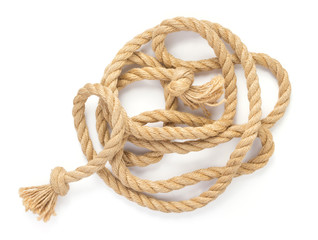 ship rope isolated on white