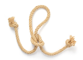 ship rope isolated on white