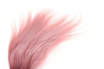 closeup strand of pink hair