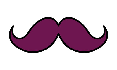 hipster mustache accessory icon