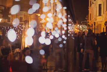 Street Lights and Crowd