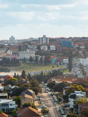Street and buildings near Bondi Beach, Sydney.