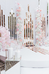 Luxury wedding arch with flowers