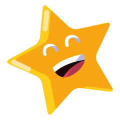 cartoon happy star design