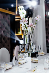 Flowers in a vase, wedding decorations