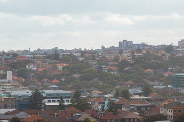 Fototapeta na wymiar Stacks of building around Sydney eastern suburb area.