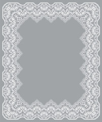 White lace frame