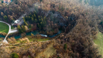 Močilnik (Mocilnik) and Retovje are two main springs of Ljubljanica River in Slovenia. The springs...