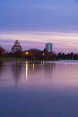 Naklejka premium 夕暮れの水元公園