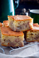 Meat and Potato Pie, selective focus