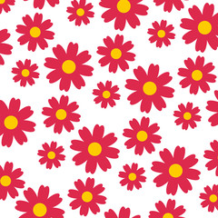 Fototapeta na wymiar cute flower icon pattern
