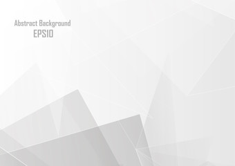 Abstract geometric white and polygon on gray color background, vector illustration design.