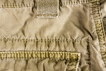 clothing items washed cotton fabric texture with seams