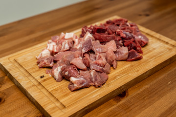 Beef and pork for ragout