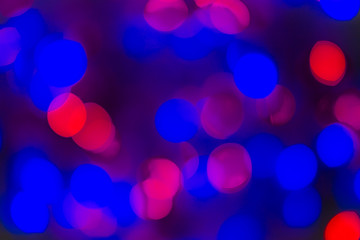 Abstract Bokeh Texture. Colorful blue. Defocused background Blurred bright light.