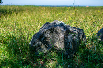 large granite rock single in nature