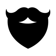 hipster beard accessory icon