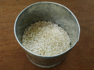 white rice in a bowl,Asia organic grain rice